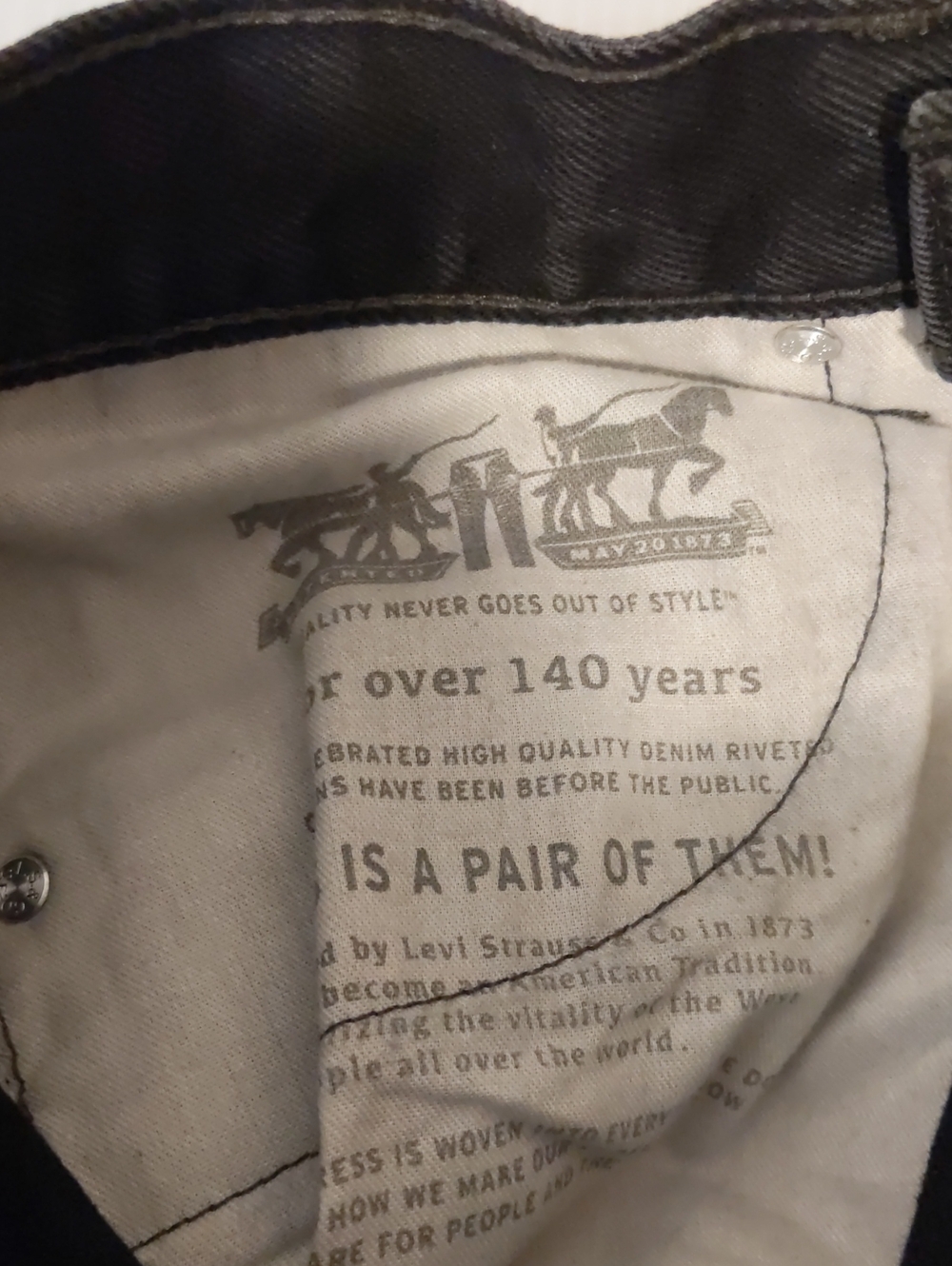 Levis 505 Black Jeans 32x29 (32x30 Tag) Straight Leg - Picture 11 of 17